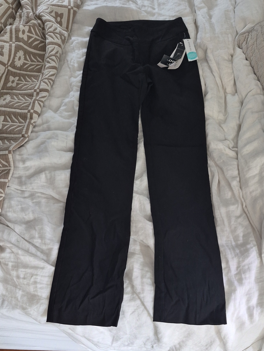 Women's Black Straight-Leg Pants